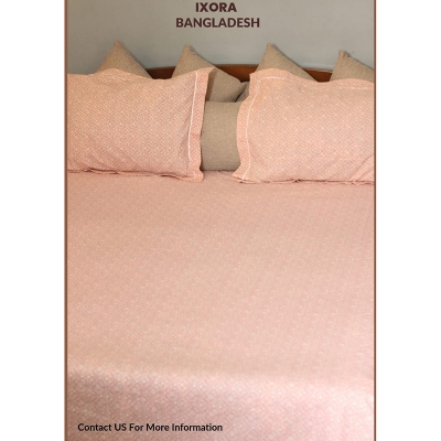 Picture of 100% Premium Cotton Bedsheet.  Set Includes 1 Bedsheet and 2 Pillow Covers