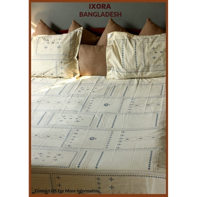 Picture of 100% Premium Cotton Bedsheet.  Set Includes 1 Bedsheet and 2 Pillow Covers