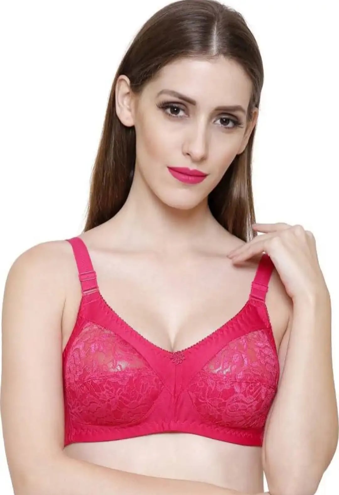 Picture of 1 peace soft stretchable comfort premium quality cotton bra - Multicolor