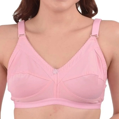 Picture of 3 peace export quality deluxe comfortable cotton bra - Multicolor