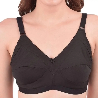 Picture of 3 peace export quality deluxe comfortable cotton bra - Multicolor