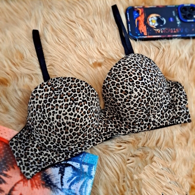 Picture of 1 peace export quality deluxe comfortable soft print foam bra - Multicolor