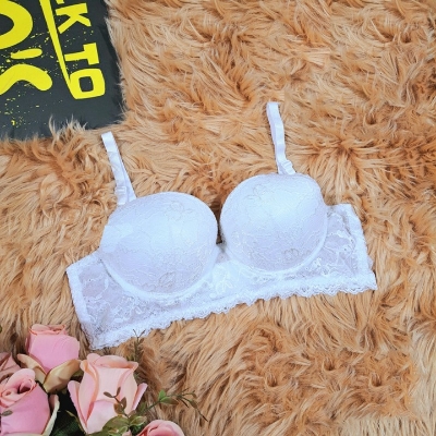 Picture of paste Colour Soft Comfortable Net Paded Foam Bra for Sexy Women and Girls - Multicolor