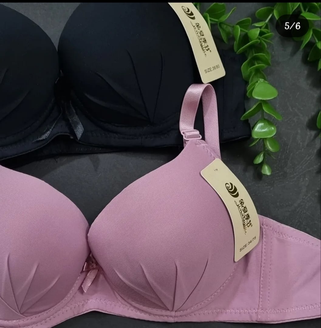 Picture of 2 peace export quality deluxe comfortable padded foam bra for women - Multicolor