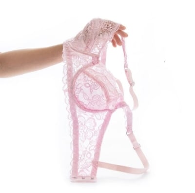 Picture of LIKE ME Women’s Net Bra - Soft, Stylish, Transparent Lace Bra, Comfortable No-Pad Design in Multicolor - Multicolor