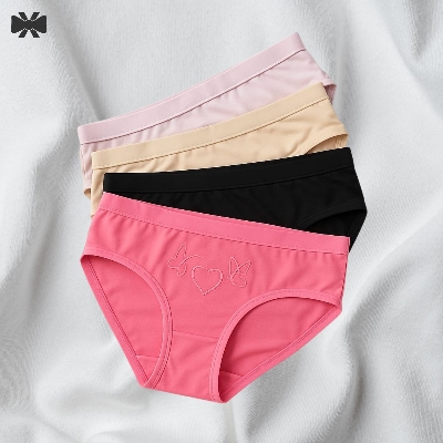Picture of 4 Pack 4 Color Loxicave Premium Panty Stylish panty Short Panty Hot Panty Cotton Panty - Multicolor