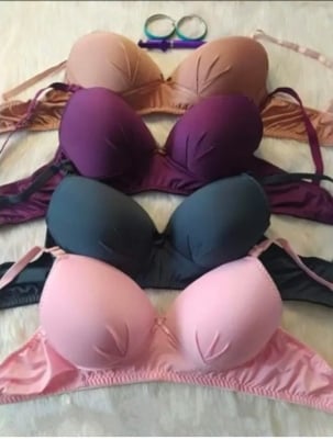 Picture of 4 Pc Elegant Women Push-Up Bralette with Adjustable Straps, Comfortable Breathable Material, Available in Multiple Colors - Multicolor