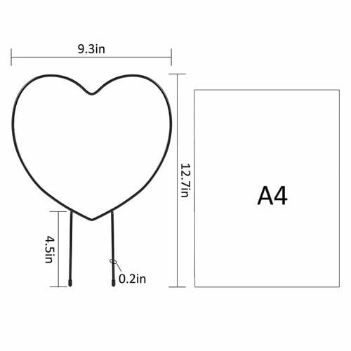 Picture of Black HEART & Circle SHAPE GARDEN Climbing Plant STAKES SET OF 2 (Black)
