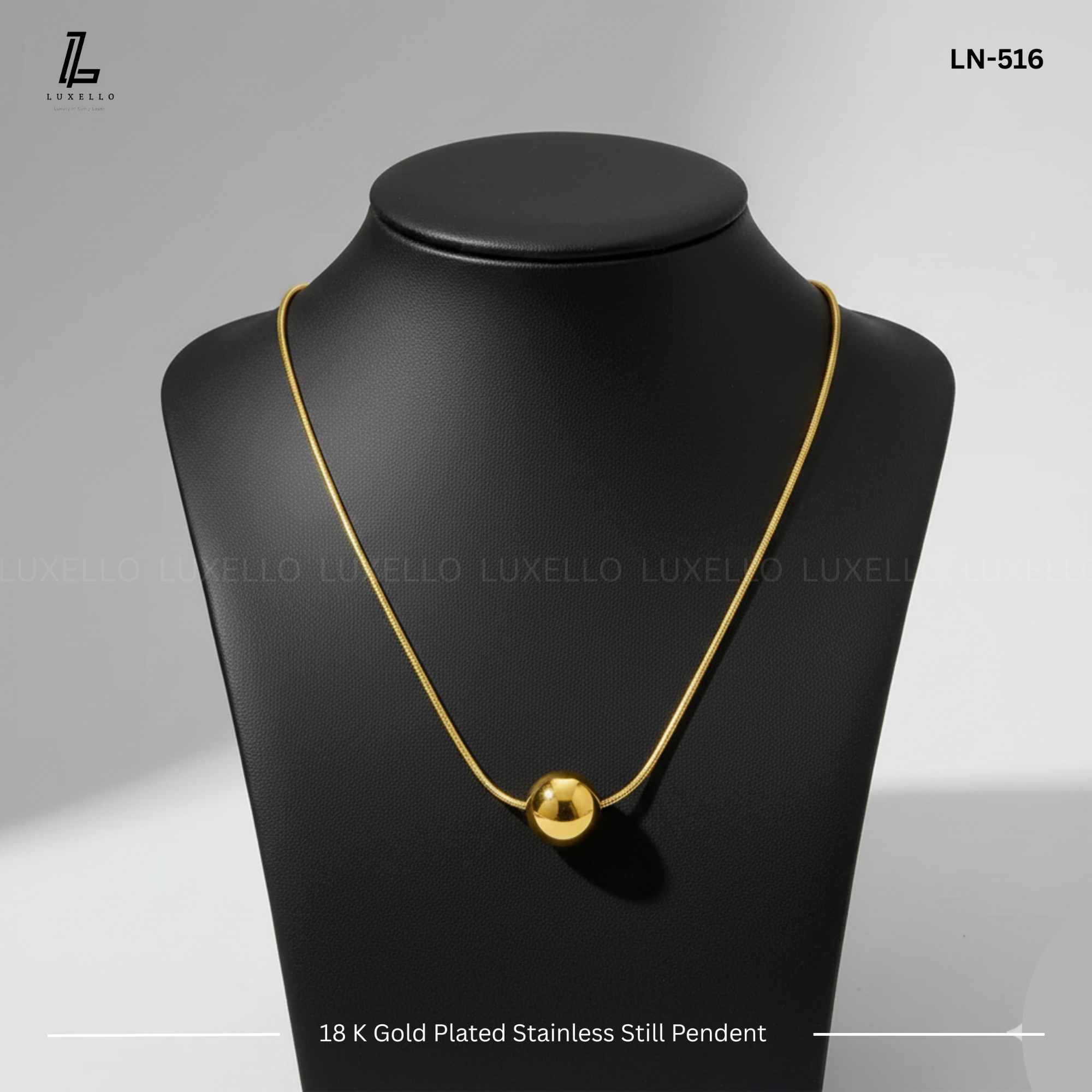 Picture of Gold beaded Pendant | 2 Years Colour Guaranteed Golden