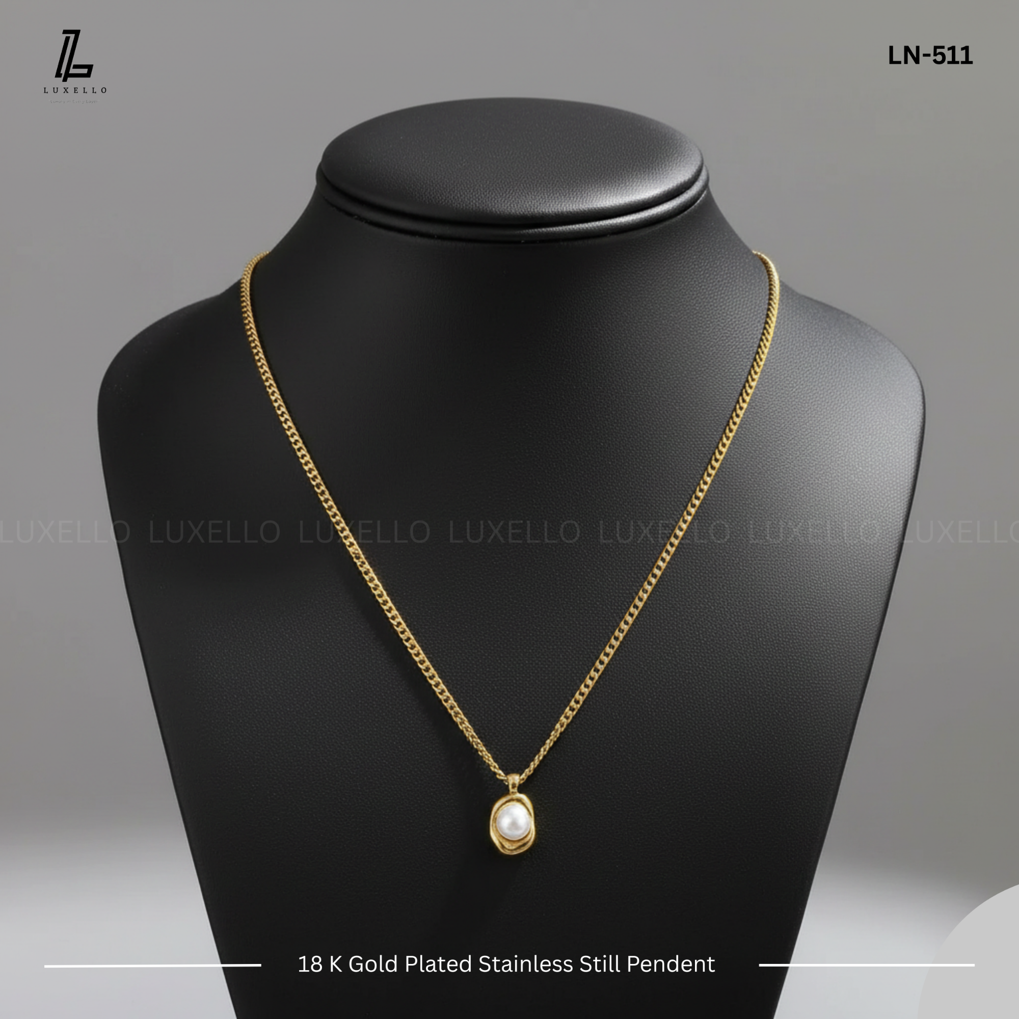 Picture of Golden bean pear Pendant | 2 Years Colour Guaranteed Golden