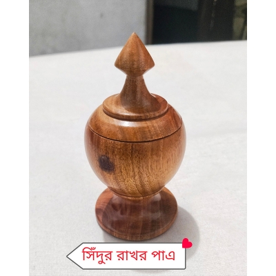Picture of WOODEN VERMILION CONTAINER ,pot - Not Specified