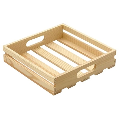 Picture of Wooden Pallet Crates Unfinished Wood Trays Storage for DIY Crafts ( 10" *10") - Multicolor