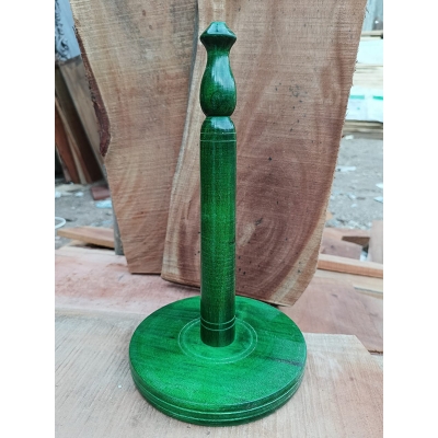 Picture of Wooden Kitchen Tissue Holder for home ( one stick green color ) - Green