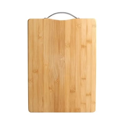 Picture of 1 PCS Customizable Bamboo Chopping Board with Wood Square Block and Handle for Home Kitchen Meat and Vegetable Cutting ( 8 INCH * 12 INCH ) - Multicolor
