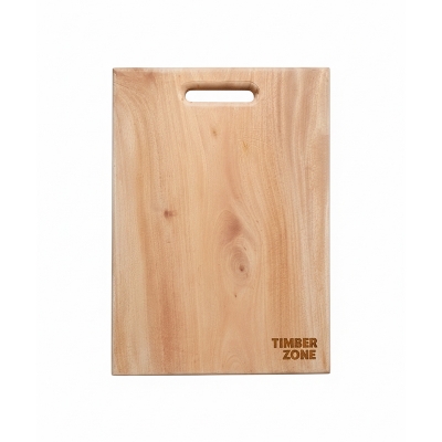 Picture of ( 10 inch * 14 inch ) mahogany wooden chopping board , wooden side curved design cutting board - Multicolor