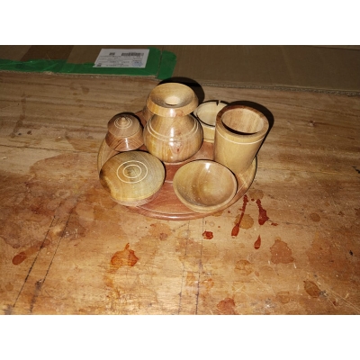 Picture of Big Size Wooden kids toy set - Kids cook pot set , HARI PATIL - Multicolor