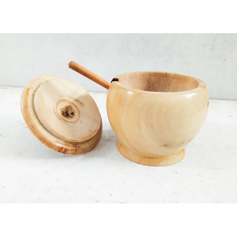Picture of Wooden Salt Bowl With Spoon (1set)