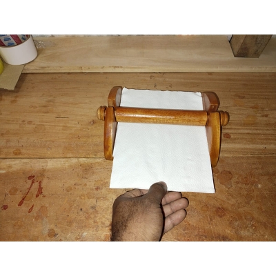 Picture of Antique Handcrafted Decorative Wooden Napkin Holder Tissue Holder Stand for Dining Table Restaurant - Multicolor
