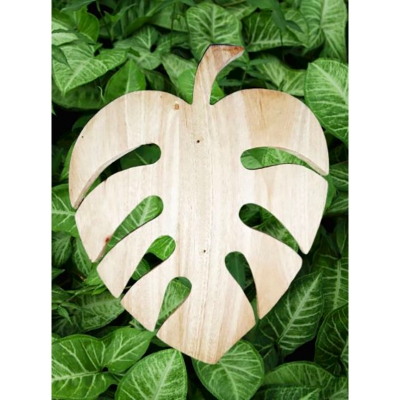 Picture of Leaf style High quality 100%Teak Cutting Board /Wall Decoration Wallmate/Tea Serving Tray - Multicolor