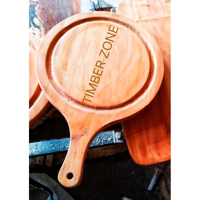 Picture of Big Size  Wooden Round Head Pizza Board / Pizza Tray for Restaurant Hotel and Office  ( 12 inch ) - Multicolor