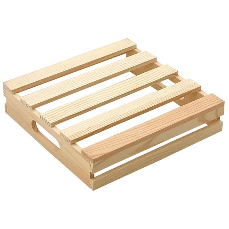 Picture of square Wooden Pallet Crates Unfinished Wood Trays Storage for DIY Crafts - Multicolor
