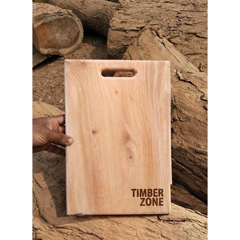 Picture of Customizable Premium Wooden Cutting Board for Kitchen Prep - Solid Wood with Durable Handle, 10/14 inch Options - Multicolor