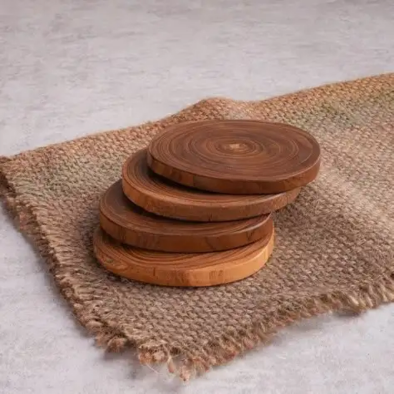 Picture of wooden slice without bark for multiusing  ( 8 inch plus ) - Multicolor