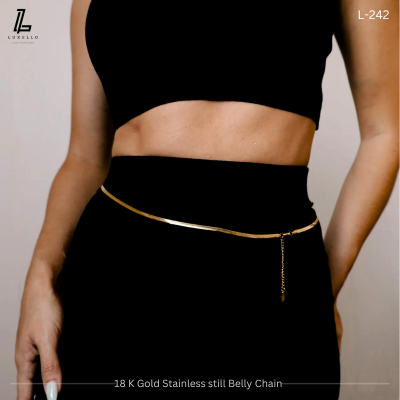 Picture of 18K Gold Plated Stainless Steel Belly Chain | 2 Years Colour Guaranteed Golden