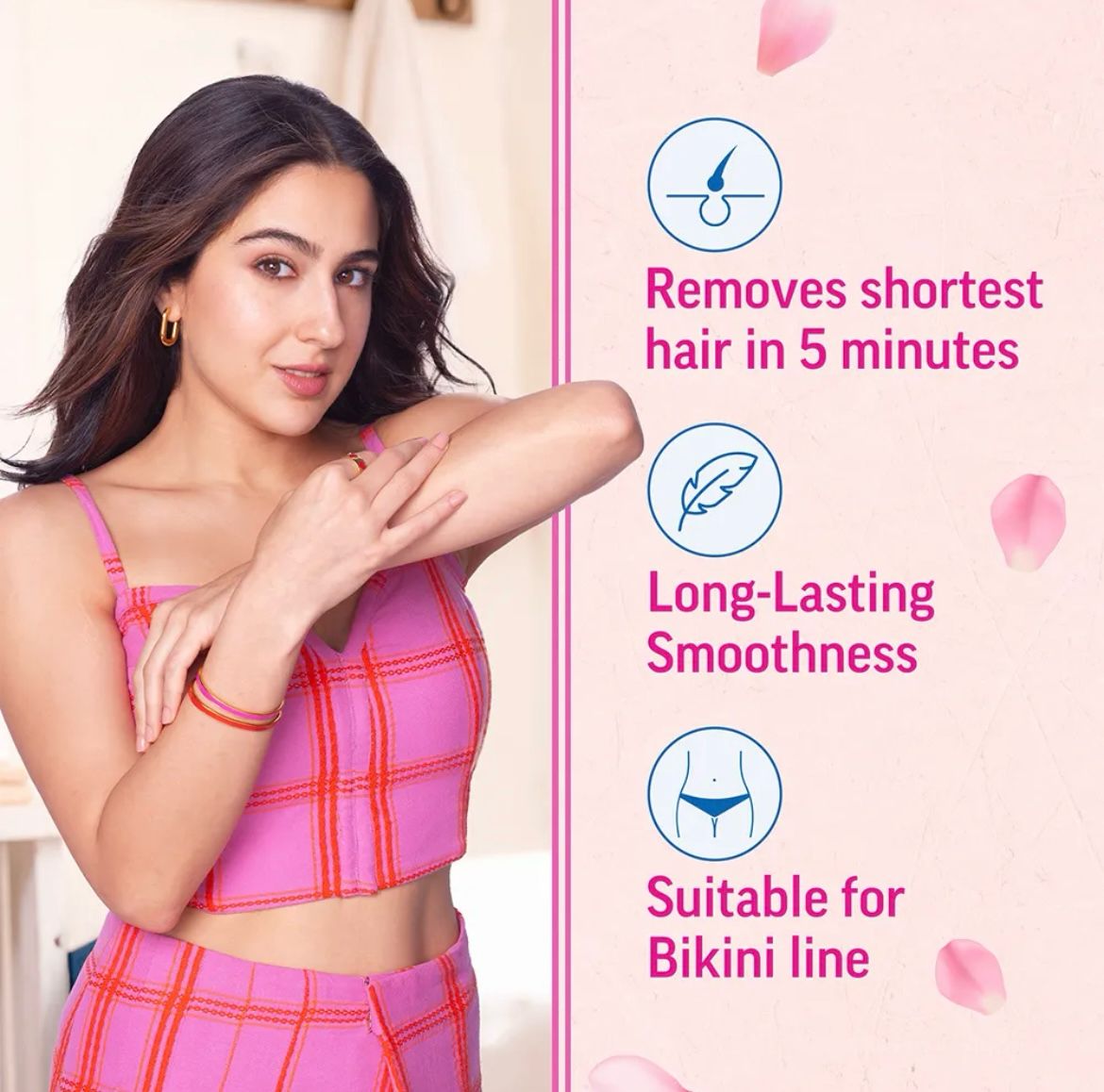 Picture of Veet Pure™ Hair Removal Cream 50g Normal Skin for Body & Legs, Freshest Smell with Organic Aloe Vera and Rose Extract, Dermatologically Tested - Hair Removal 50gm