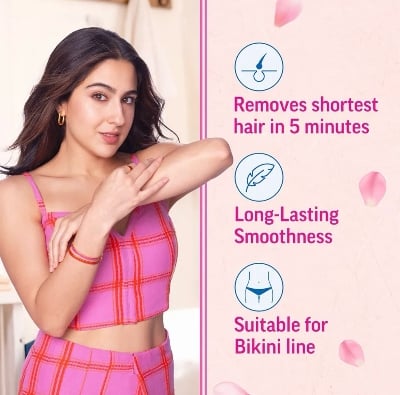 Picture of Veet Pure™ Hair Removal Cream 50g Normal Skin for Body & Legs, Freshest Smell with Organic Aloe Vera and Rose Extract, Dermatologically Tested - Hair Removal 50gm