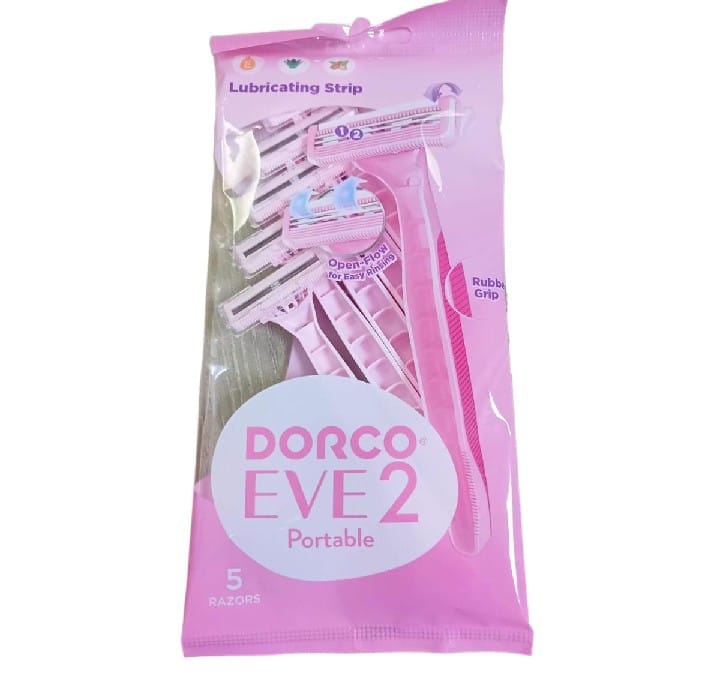 Picture of Dorco Eve 2 Portable Women Razors (Pack of 5) - Pink