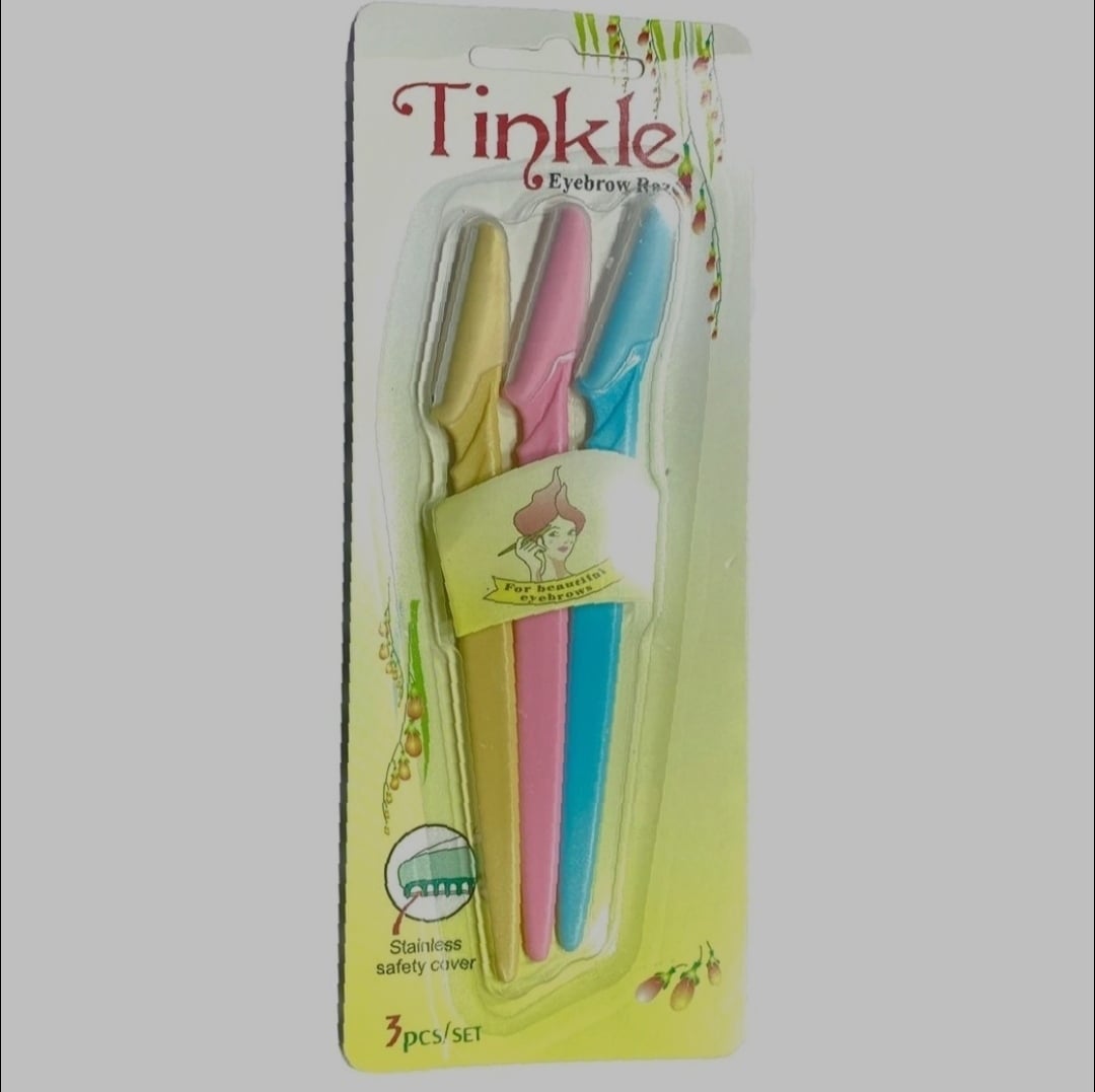 Picture of 3pcs Colorful Eyebrow Trimmer Face Hair
Razors Women Eyebrow Shaver Hair Removal Makeup Tools. - 3Pcs