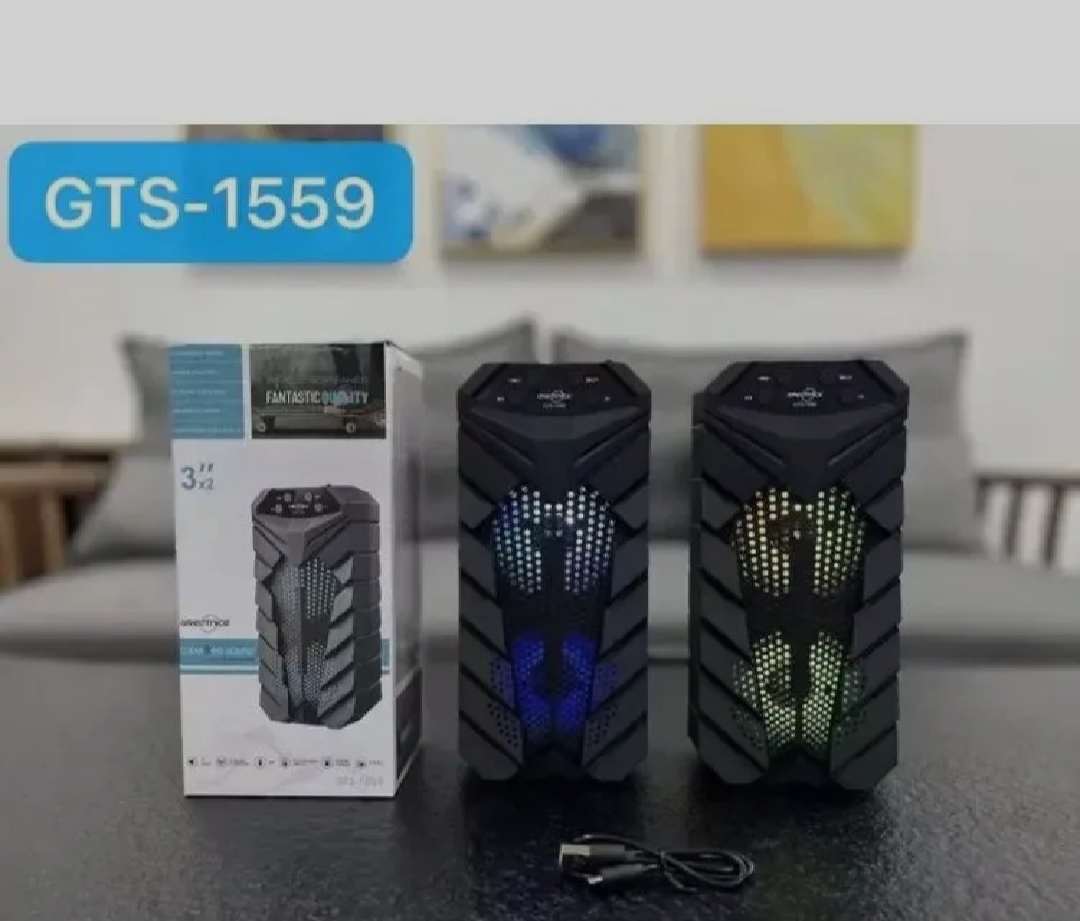 Picture of GTS-1559 Portable Wireless Dual 3 Inch Speaker Outdoor Mp3 Music Player Rechargeable With FM Radio USB TF TWS