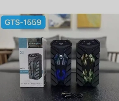 Picture of GTS-1559 Portable Wireless Dual 3 Inch Speaker Outdoor Mp3 Music Player Rechargeable With FM Radio USB TF TWS