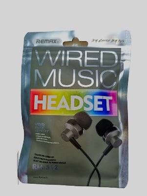 Picture of Remax RM-512 3.5mm Wired Music Earphone Heavy Bass - Black