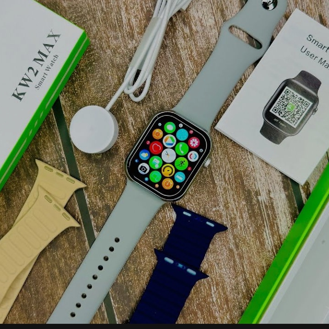 Picture of Keqiwear KW2 Max Smartwatch With 3 Bracelets 49mm - Multicolor