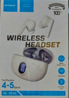 Picture of RECRSI RE-S960 Wireless headset Digital Display - Multicolor - White