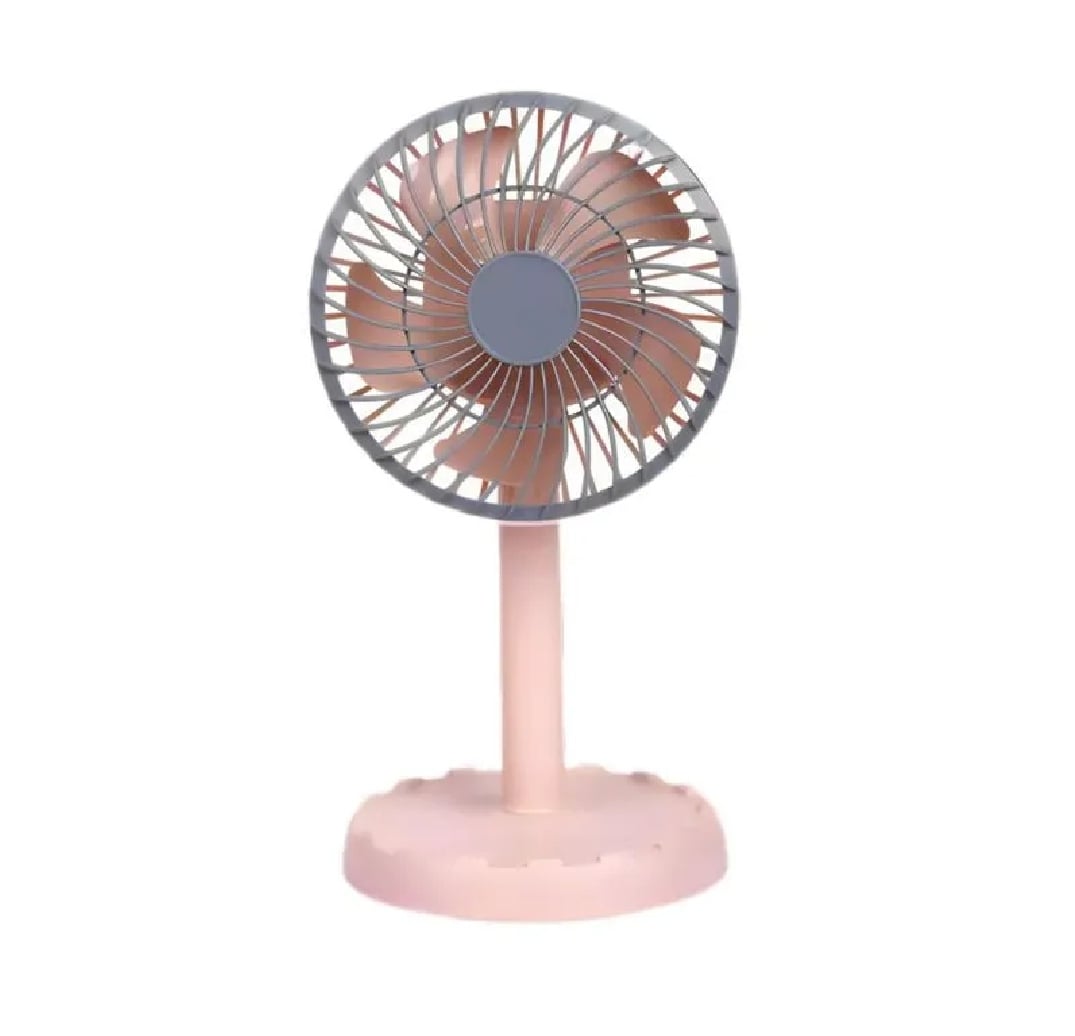 Picture of Joy Super JY-2218 Professional Rechargeable Portable Mini Table Fan Strong Wind Left to Right Oscillating Angle 45 Degrees - AC/DC - Multicolor
