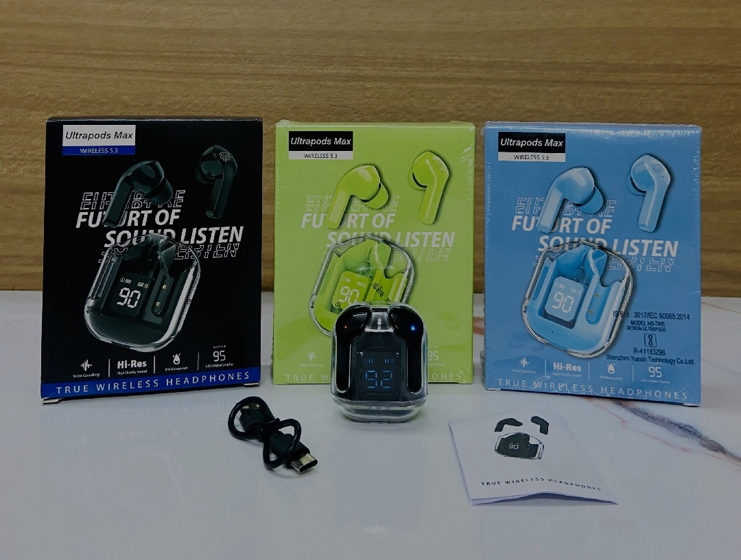 Picture of UltraPods Max TWS Headphones 5.3 Wireless Earphones Bluetooth Headset With Auto Noise

Cancelling HD HiFi Stereo Earbuds