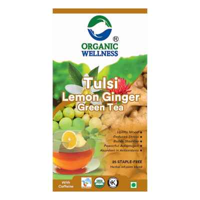 Picture of tulsi lemon ginger green tea - 25tea bags