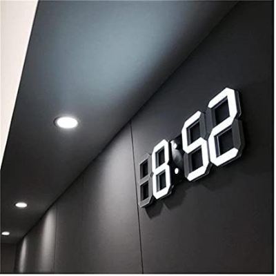 Picture of LED Digital Wall Clock 12/24 Hour Display Date Time Desk Clock