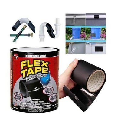 Picture of Strong Rubberized Waterproof Flex Tape,Super Adhesive Tape Stop Leakage Seal Tape Silicone Rubber Self Fusing Tape