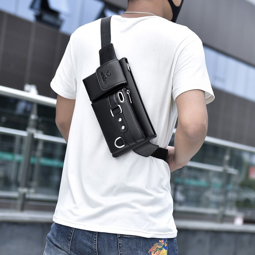 Picture of Men Fashion Multifunctional Shoulder Bag Crossbody Bag Waist Bag - Bag