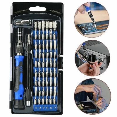 Picture of 58 in 1 Screwdriver Tool Set For Mobile Phone, Computer, Electronic Product repair, Camera Maintenance Hardware tool & Socket Nut Driver Tools Sets - Silver