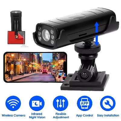 Picture of F3 Mini Camera WiFi Baby Monitor Indoor Safety Security Surveillance Camcorder IP Cam Audio Video Recorder Full HD 1080P Small IP Camera Cctv video Camera Motion Detection Indoor Wifi Professional Video Mini Cemera - Black