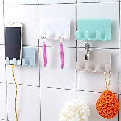 Picture of Mobile Phone Charging Hanging Holder Multifunction Wall Mounted Plug Bracket - Phone Stand - Multicolor