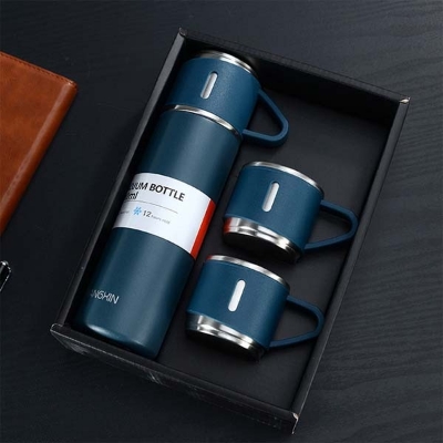 Picture of Double-layer Stainless Steel Thermal Coffee Tumbler Business Travel Water Bottle Tea Infuser Bottle With Portable Water Cup-500 Ml