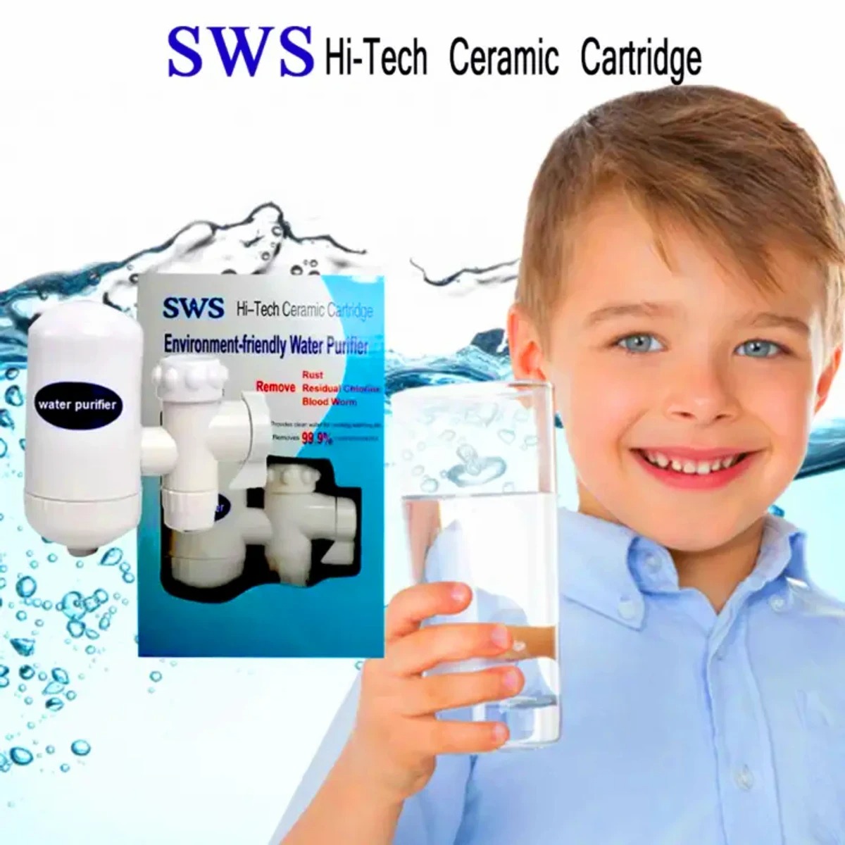 Picture of Water Purifier Tap Faucet Water Filter Purifier - White