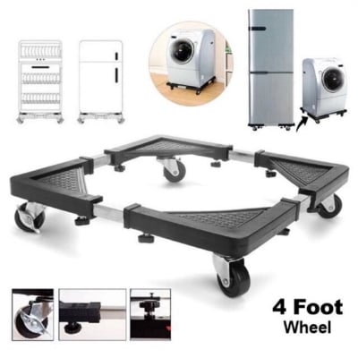 Picture of Washing Machine & Refrigerator Movable Base Moving Tool Fridge Stand - Black