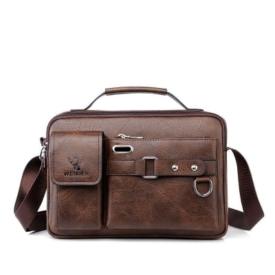 Picture of Men's Artificial Leather Shoulder Bag Fashion Office Backpack Messenger Crossbody Bag Men Business Travel Handbag